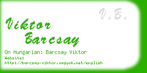 viktor barcsay business card